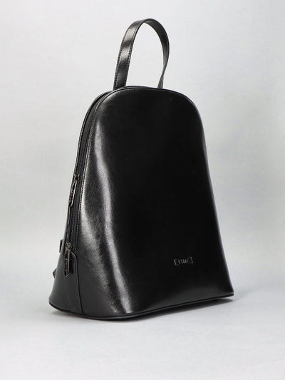 LEATHER BACKPACK - BLACK