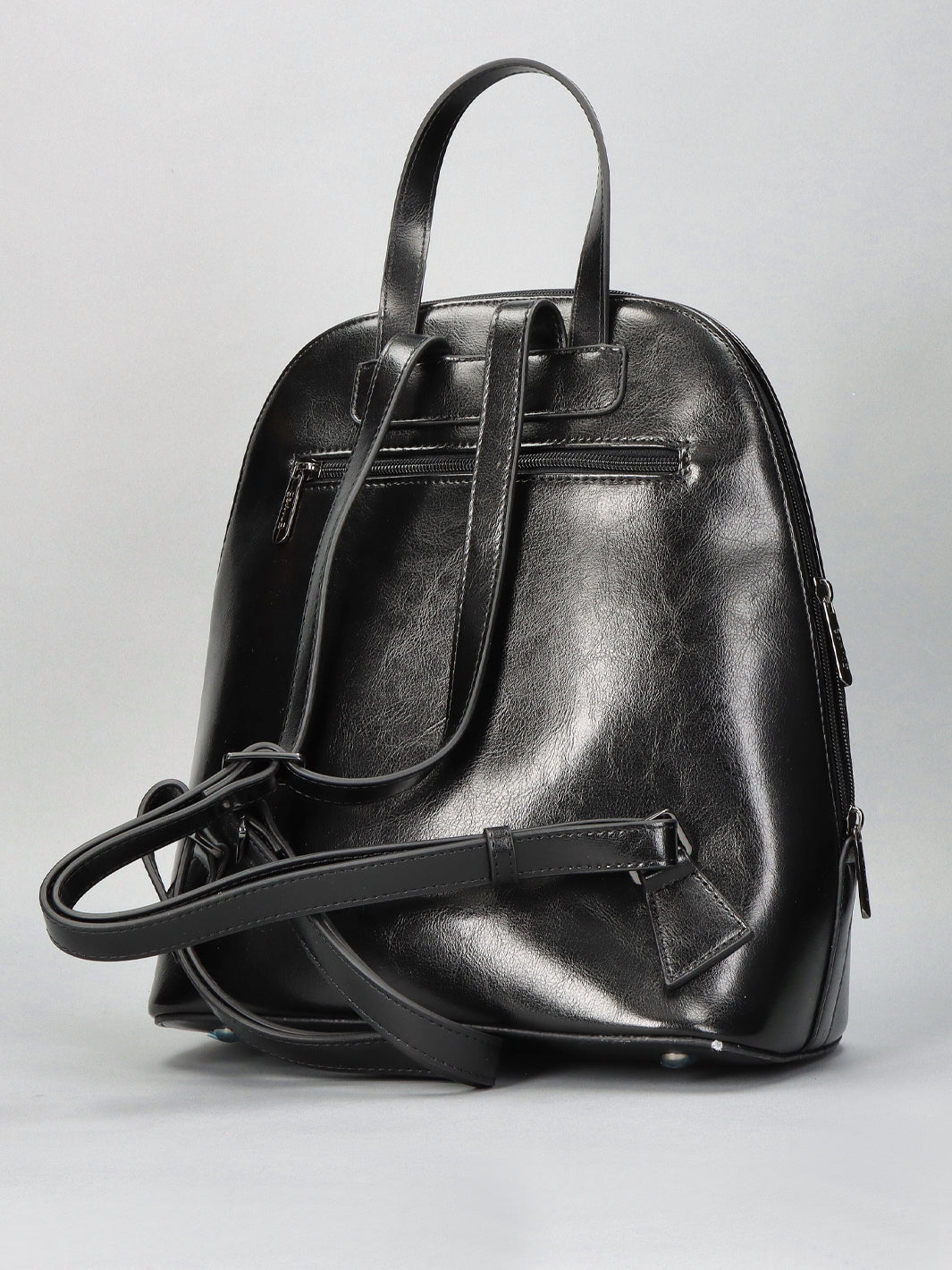 LEATHER BACKPACK - BLACK