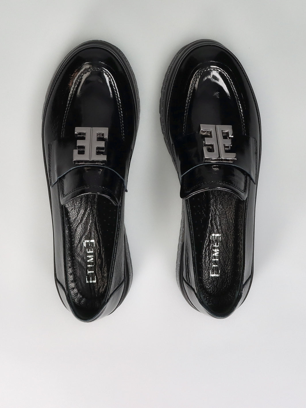 LEATHER LOW SHOES - BLACK