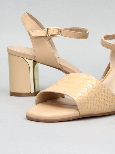 LEATHER SANDALS - BEIGE