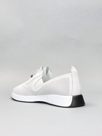 LEATHER LOW SHOES - WHITE