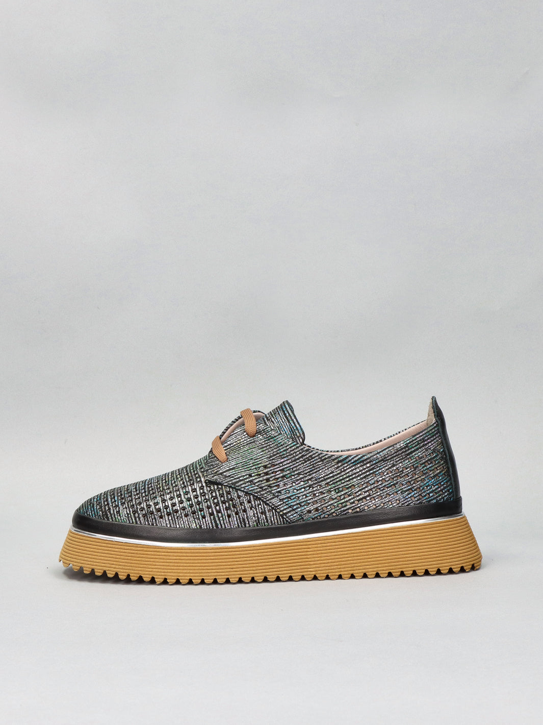 LEATHER LOW SHOES - MULTI/COLOURED