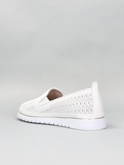 LEATHER LOW SHOES - WHITE