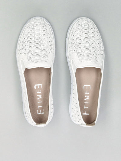 LEATHER LOW SHOES - WHITE