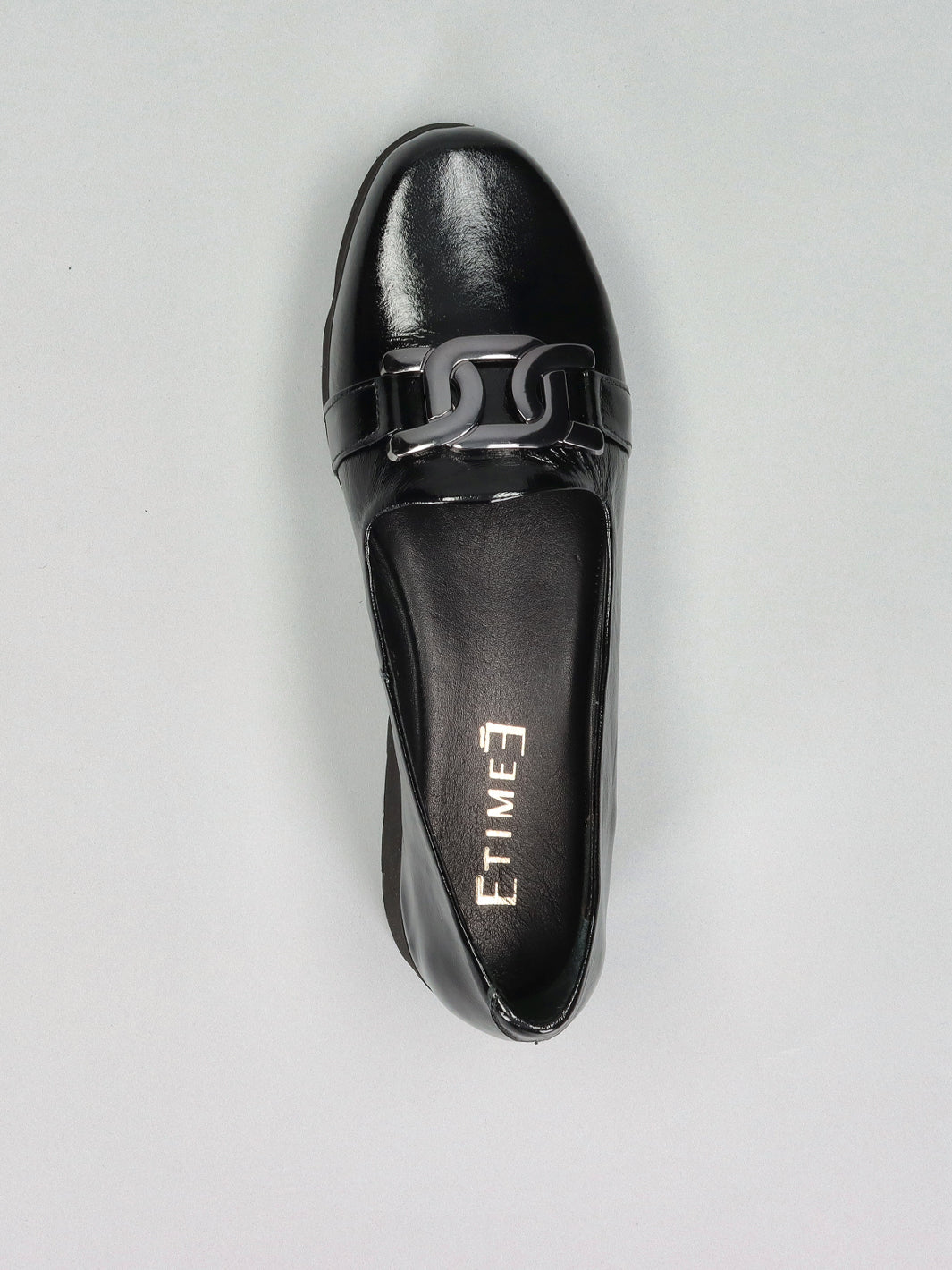 LEATHER LOW SHOES - BLACK