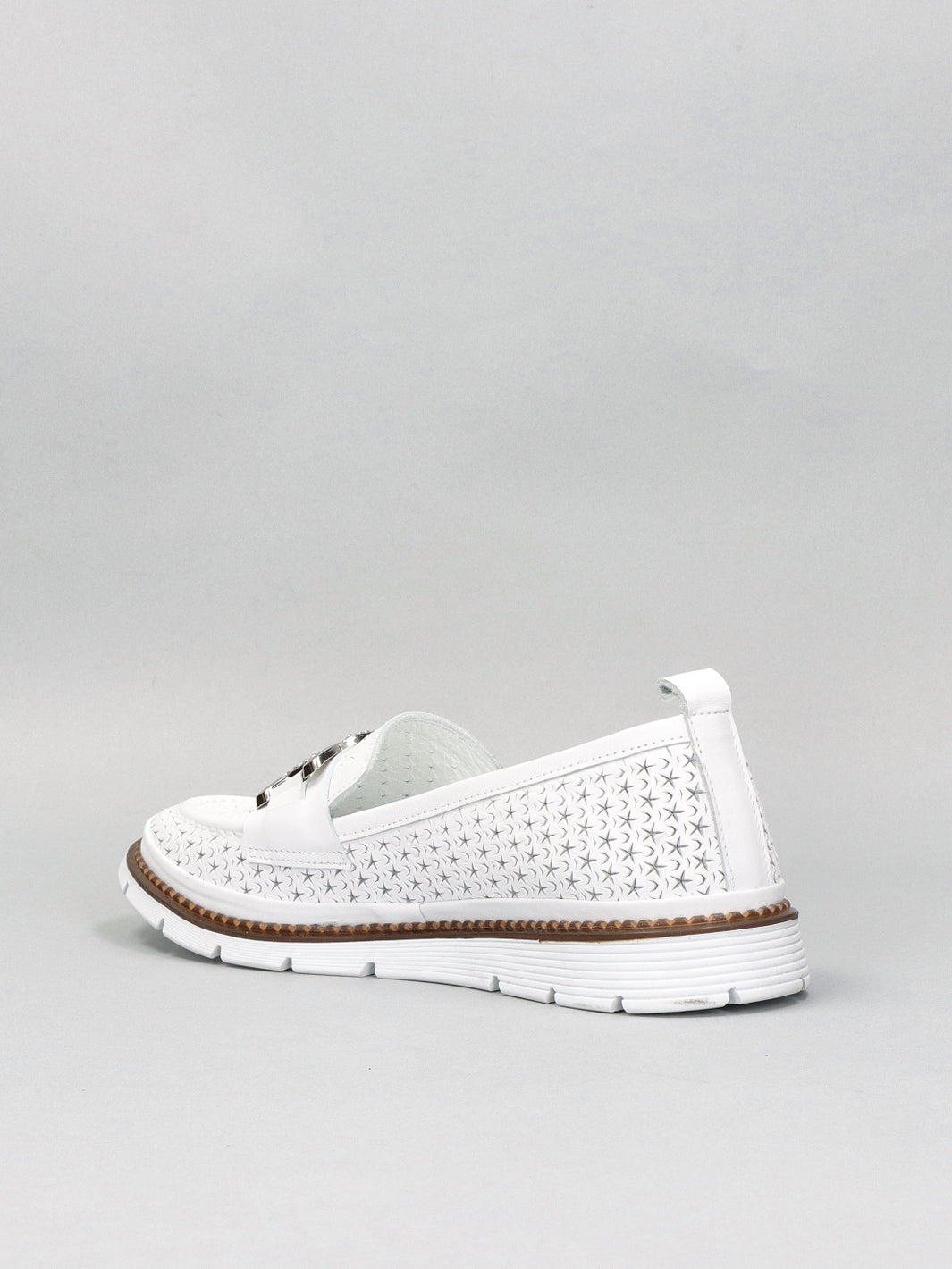 LEATHER LOW SHOES - WHITE