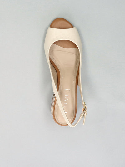 LEATHER SANDALS - BEIGE