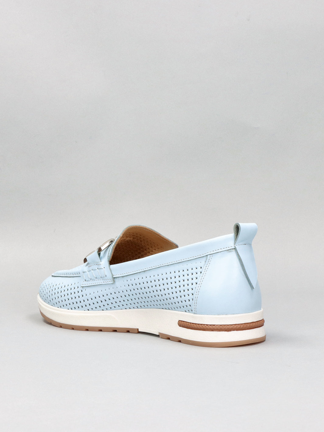 LEATHER LOW SHOES - BLUE
