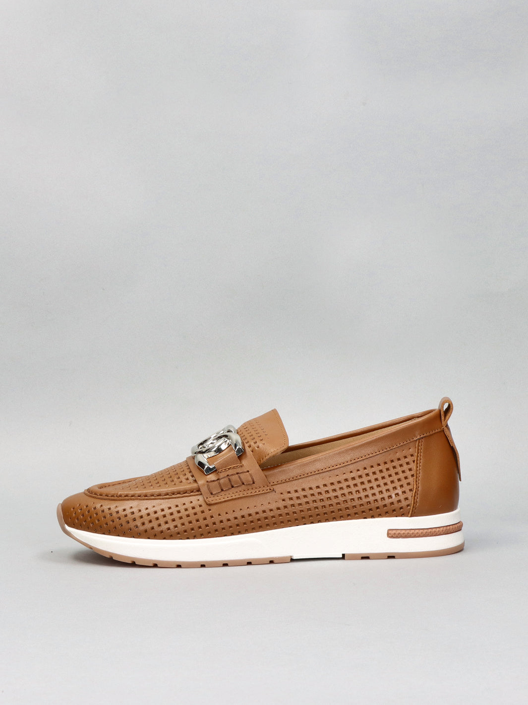 LEATHER LOW SHOES - BROWN