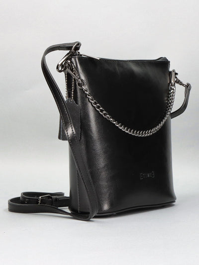 LEATHER BAG - BLACK